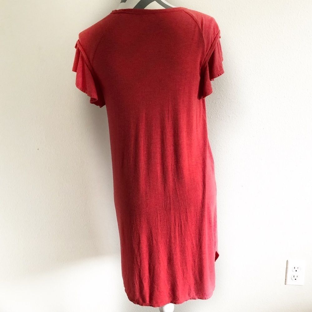 Max Studio Red T-shirt Mini Casual Dress - Picture 3 of 4